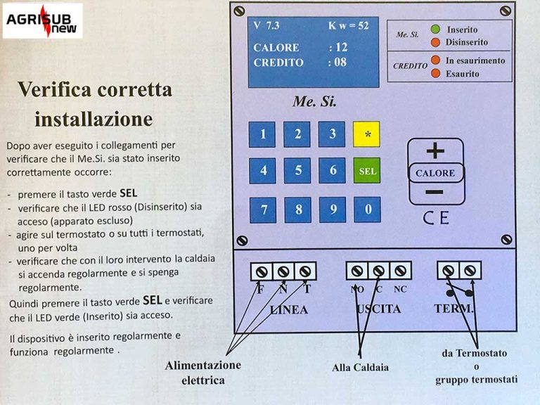 Cablaggio alimentazione elettrica 220 Volt